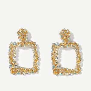 Gorgeous Rhinestone Pendant Earring